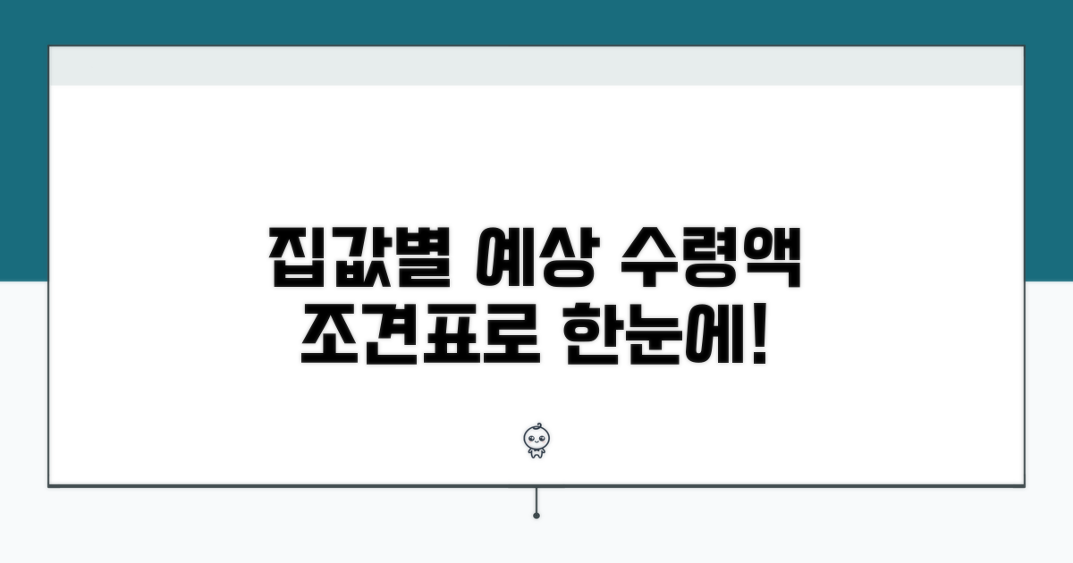 집값별 예상 수령액, 조견표로 확인