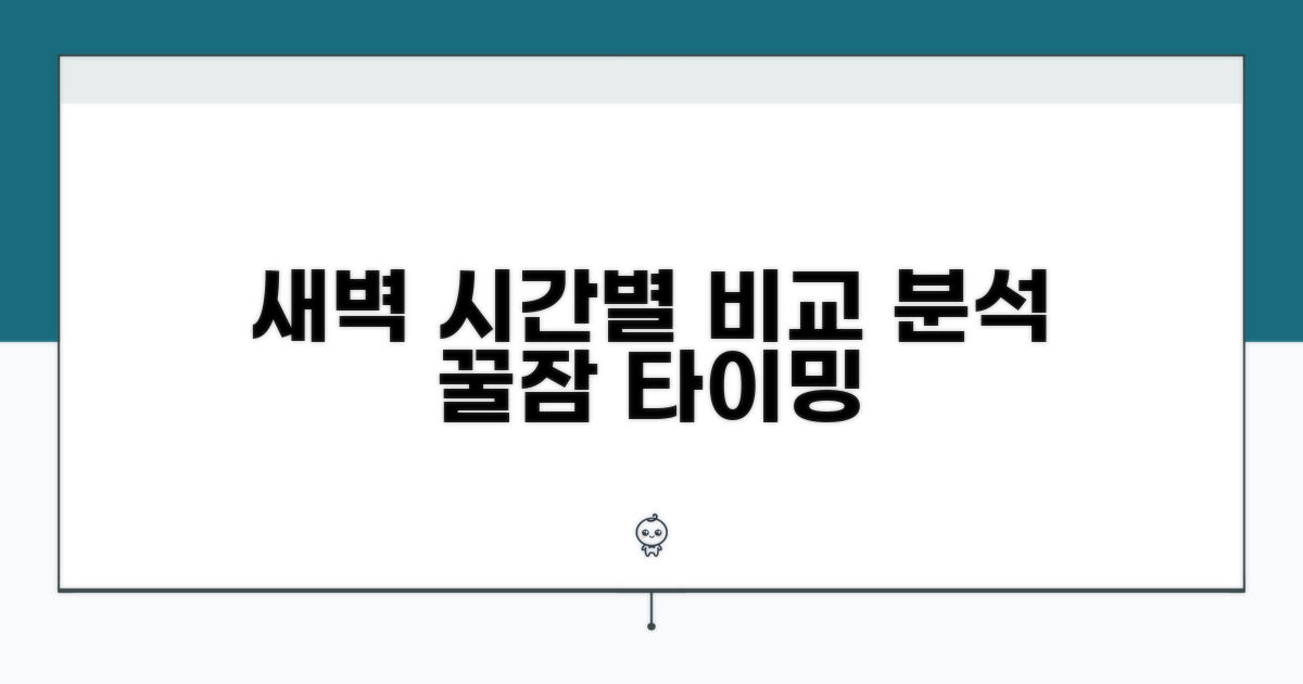 심야 새벽 시간대별 비교