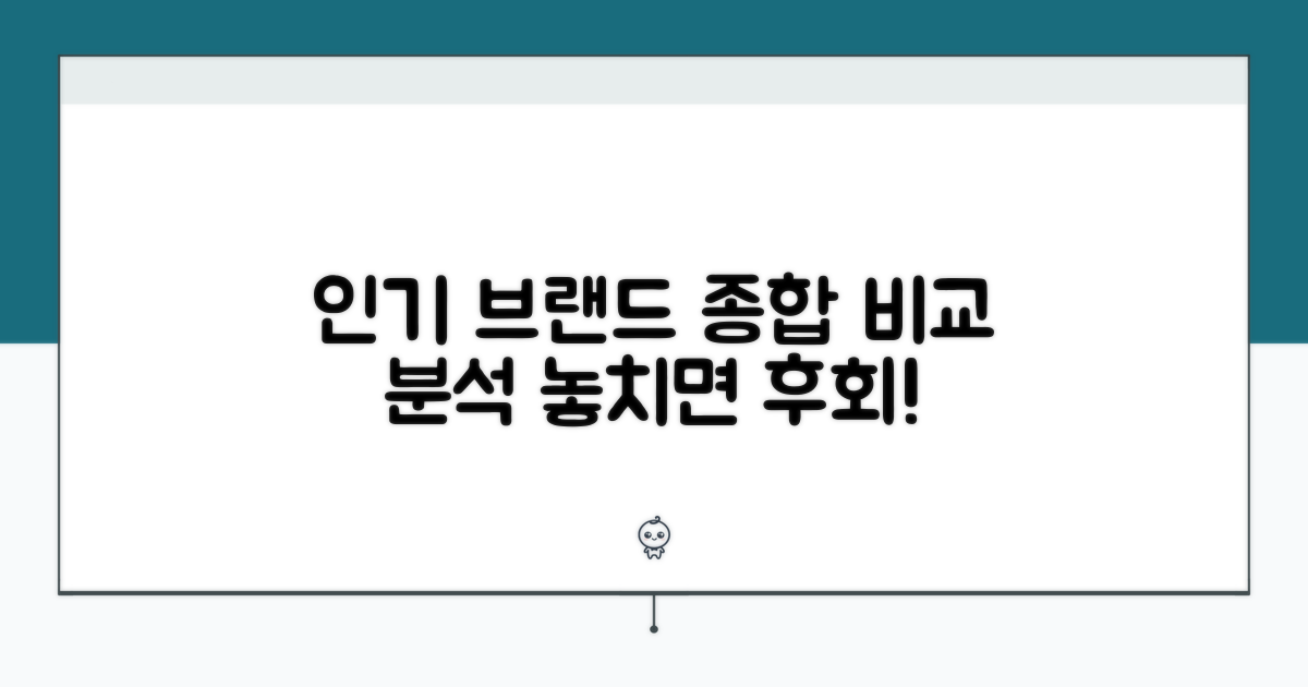 인기 브랜드 비교 분석