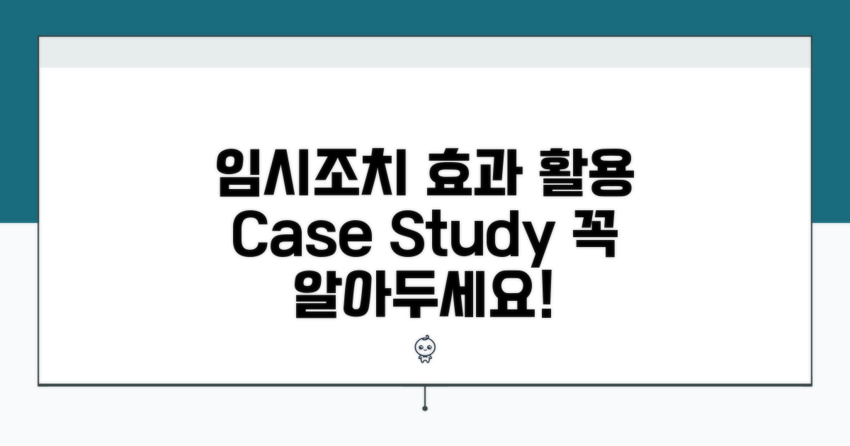 임시조치별 효과와 활용 사례