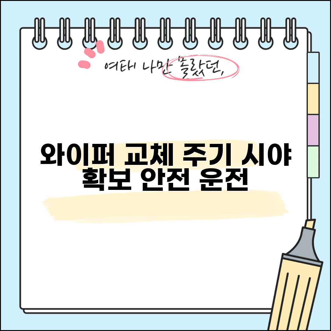 윈드실드 와이퍼 교환주기 | 와이퍼 블레이드 교체 시기와 시야 확보 안전