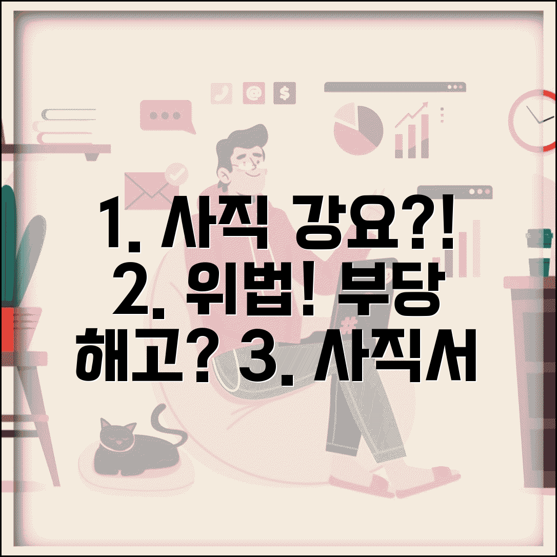 사직서 쓰라는 압박 | 사직 강요와 부당해고 회피 목적 위법성