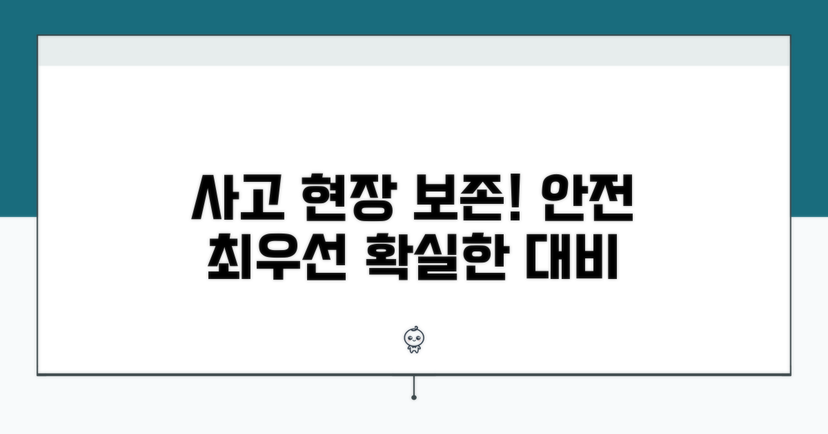 안전 조치 및 사고 현장 보존