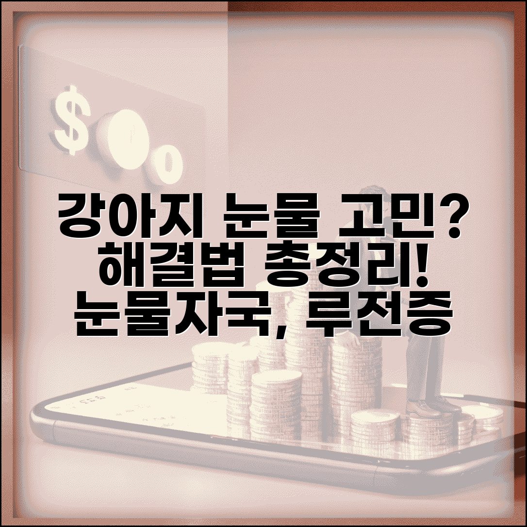 강아지 눈 주변 털 자꾸 눈물로 젖는데 어떻게 하나요 | 강아지 눈물자국 | 루전증 | 관리