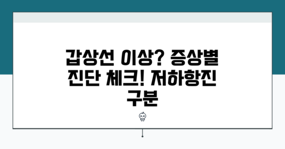 갑상선 기능 저하/항진 증상별 진단