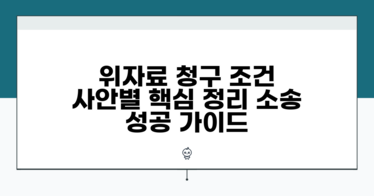 다양한 사안별 위자료 청구 조건