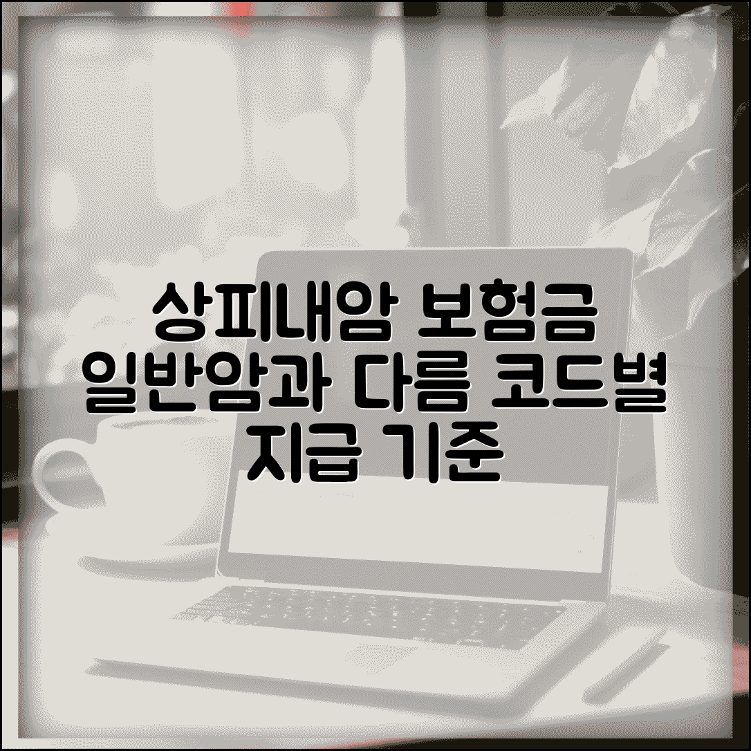 상피내암 질병코드 보험 적용 | 일반암과 구분되는 보험금 지급 기준