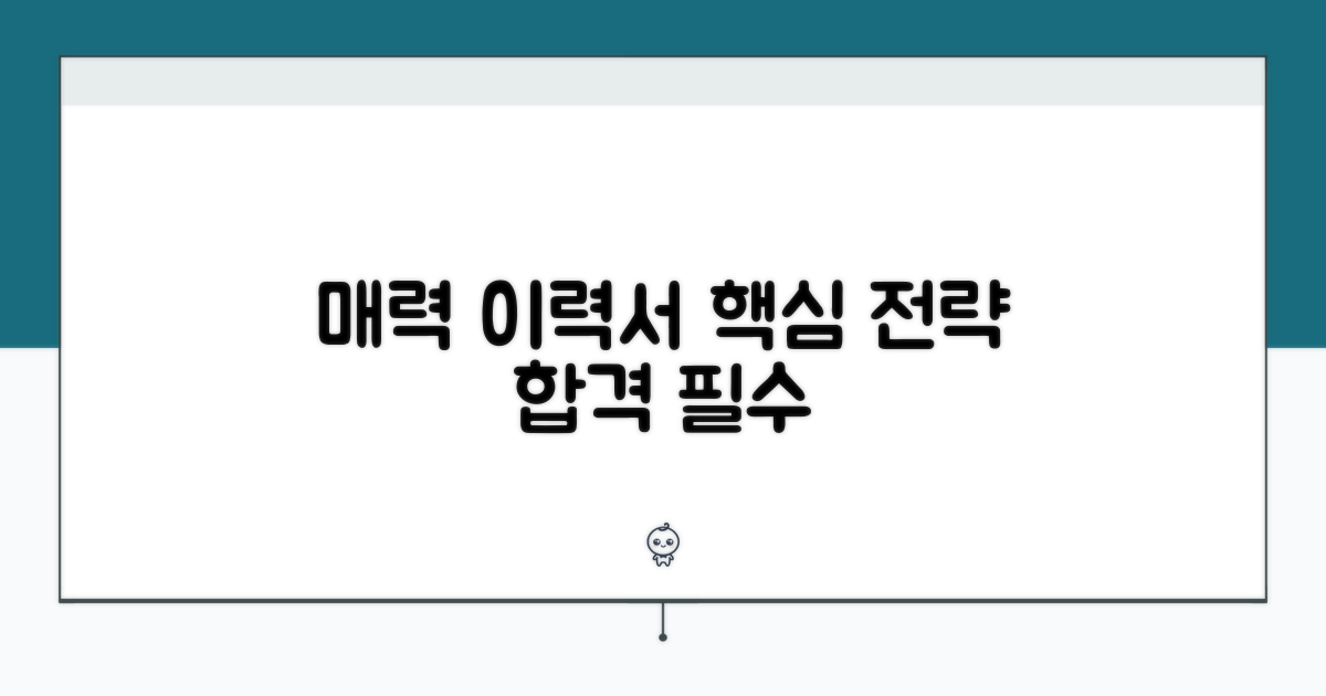 매력적인 이력서, 핵심 구성 전략