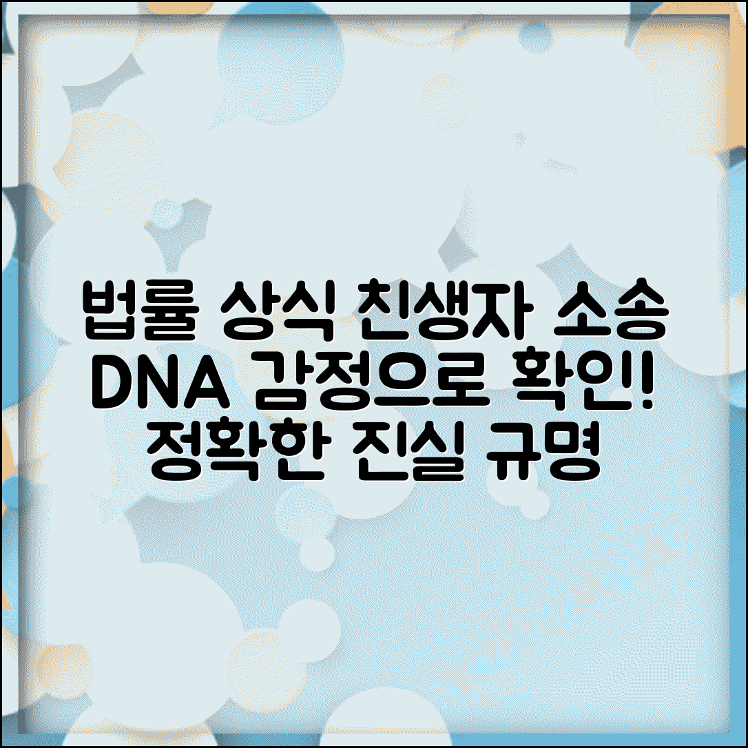 친생자부인 소송 절차 | 친생자관계 부인 소송과 DNA 감정 신청