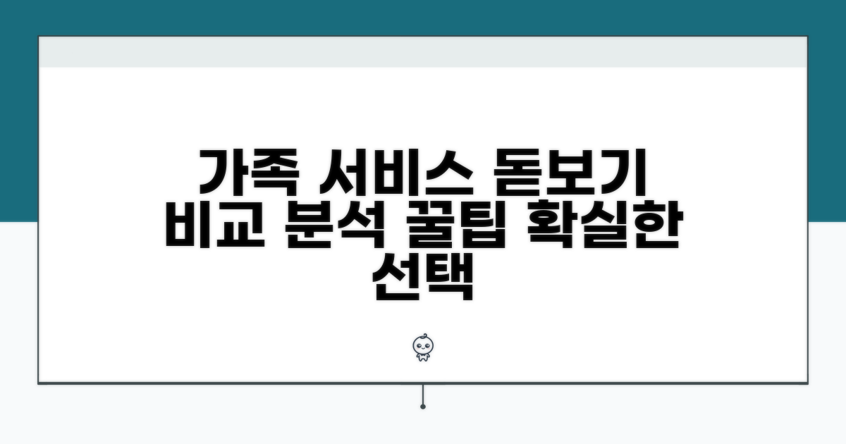 가족 지원 서비스 상세 비교