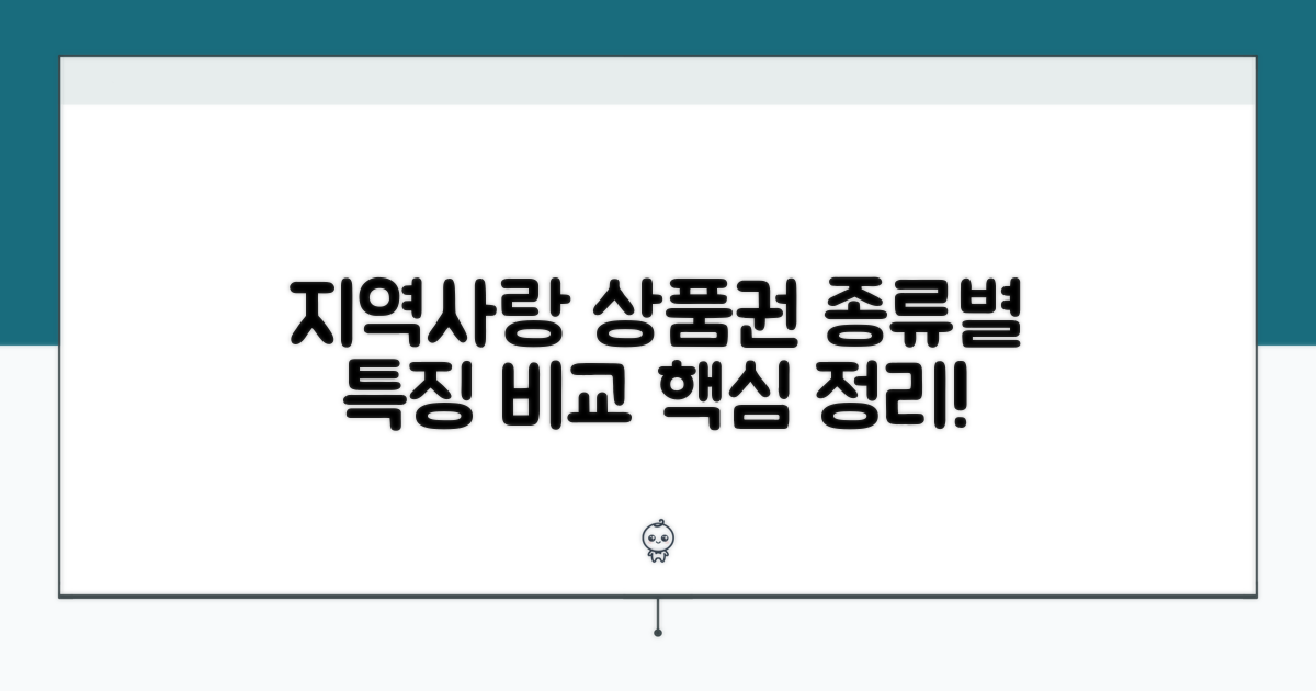 지역사랑 상품권 종류별 특징 비교