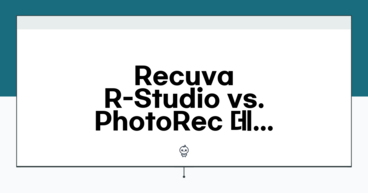 Recuva R-Studio PhotoRec 인기 복구 프로그램 비교