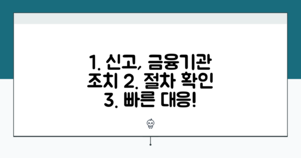 신고 절차와 금융기관 조치
