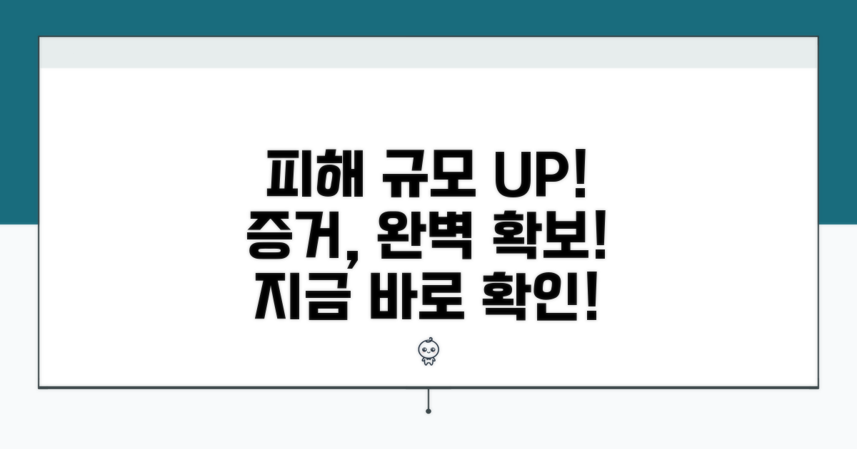 피해 규모 파악 및 증거 확보