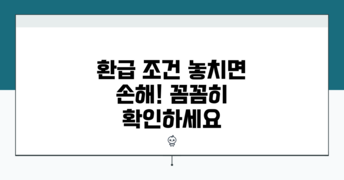 환급 가능한 조건, 꼼꼼히 따져보세요