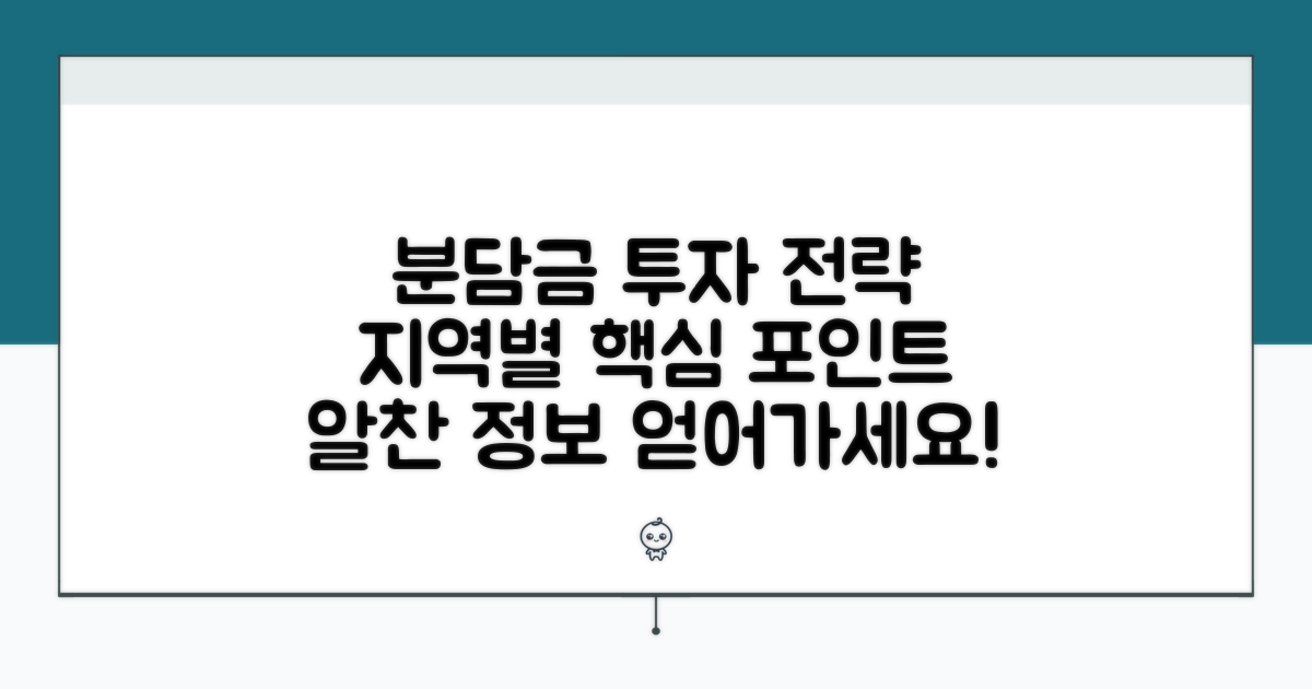구역별 예상 분담금 및 투자 전략