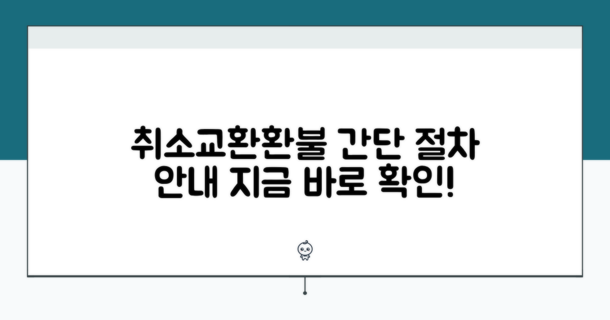 주문 취소, 교환/환불 절차 안내