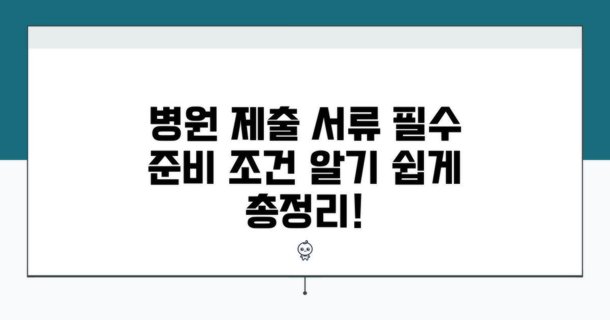 병원 제출 필수 서류와 조건