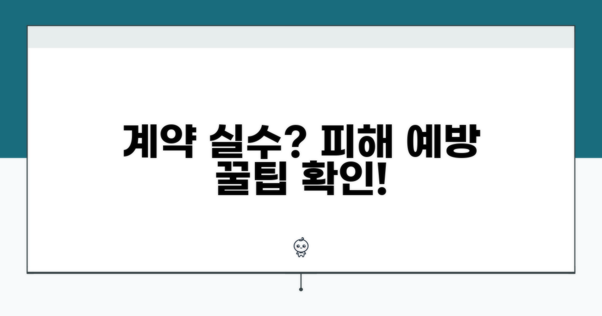 피해 방지를 위한 계약 확인 꿀팁