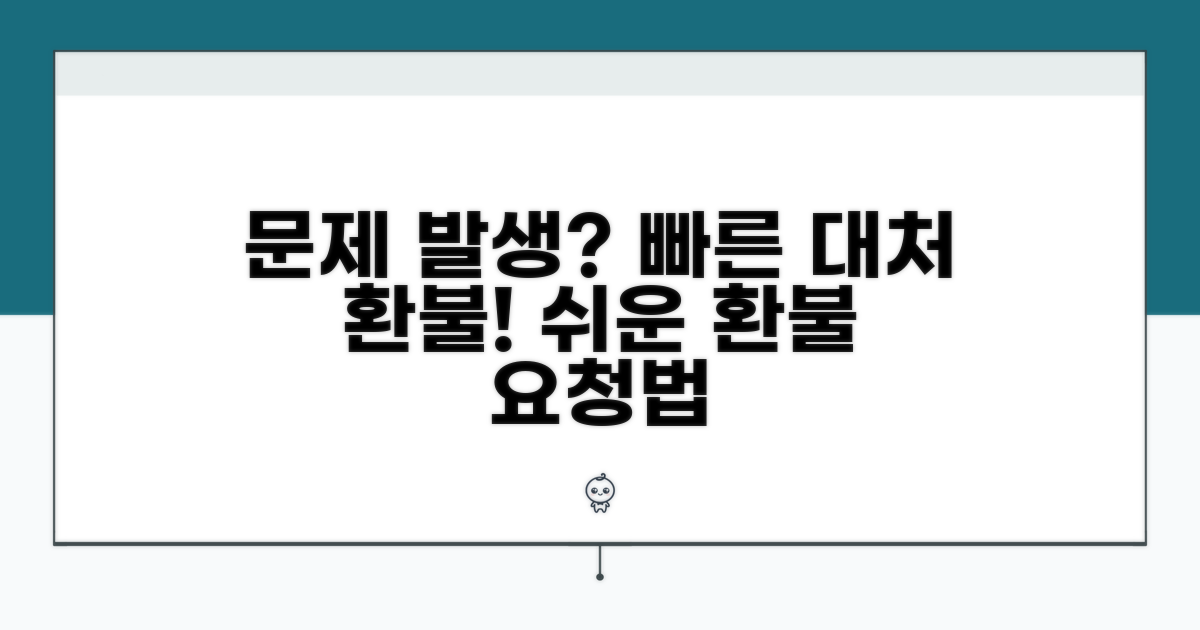 문제 발생 시 대처 및 환불 요청 방법