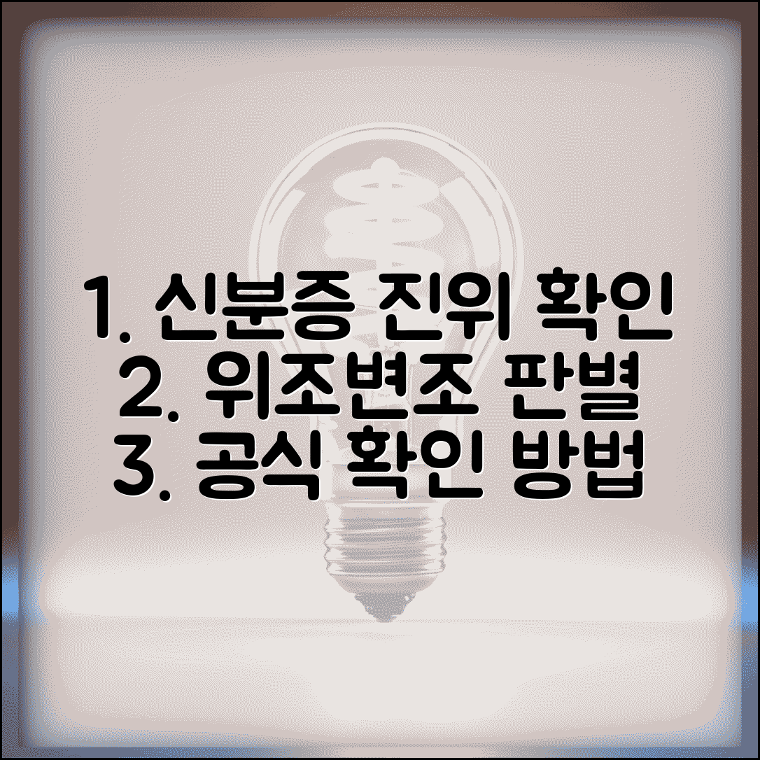신분증 진위여부 확인 시스템 | 위조 변조 신분증 판별하는 공식 확인 방법