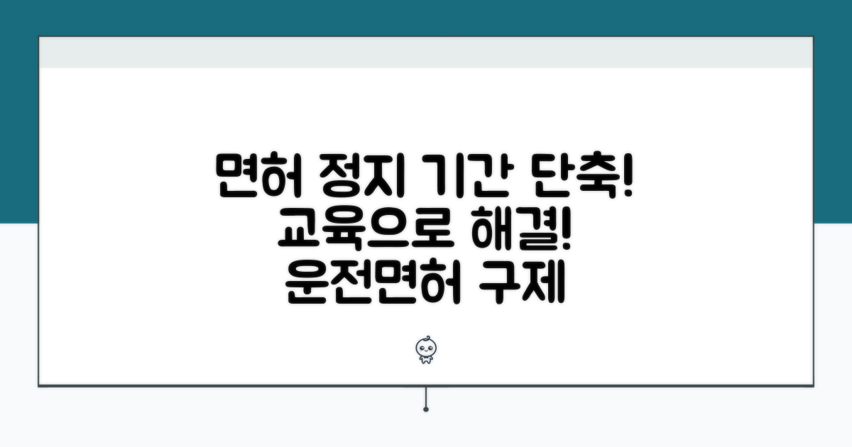 교육 효과로 면허취소 기간 줄이기