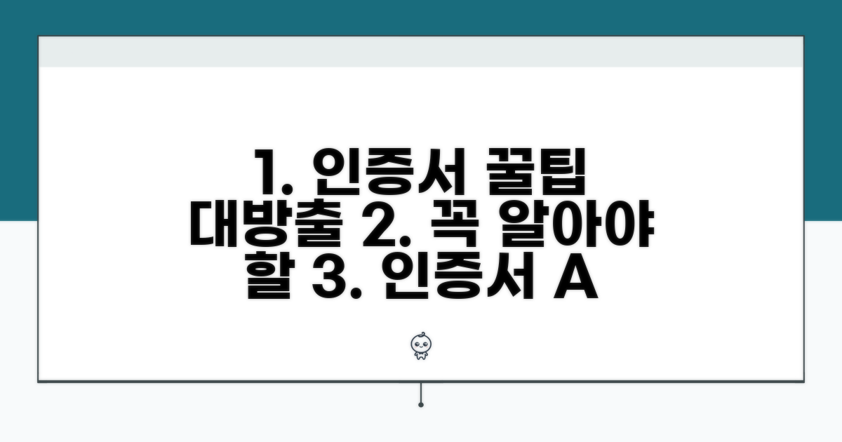 인증서 활용 꿀팁 모음
