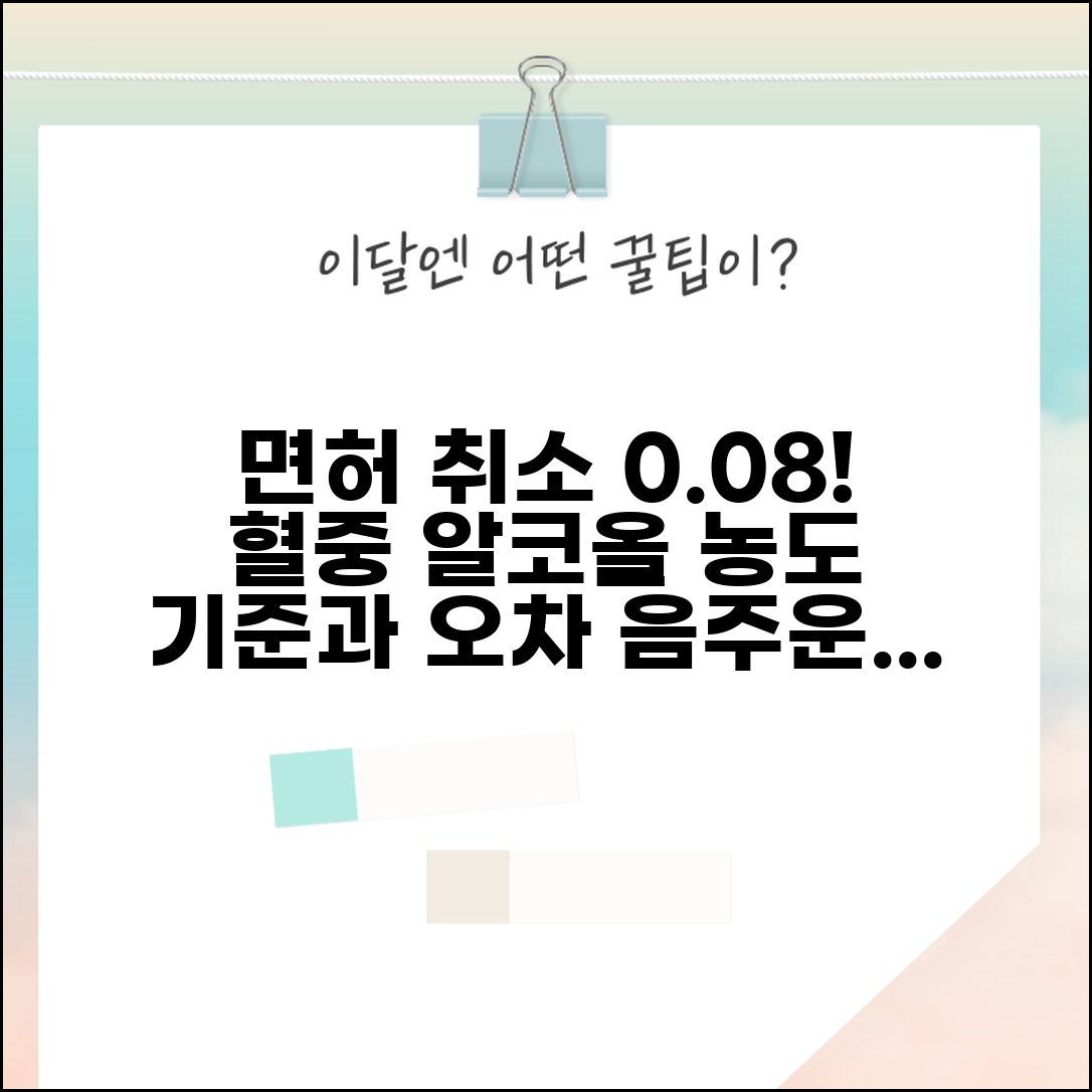 음주운전 면허취소 기준 0.08% | 면허 박탈되는 정확한 혈중알코올농도와 측정 오차 범위