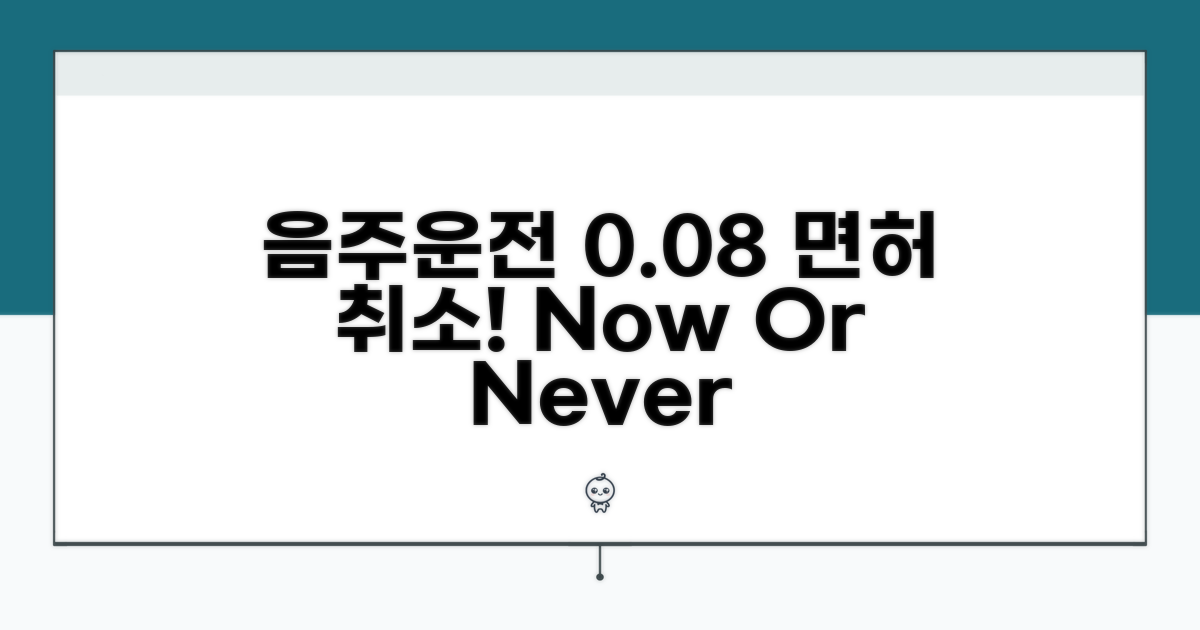 음주운전 면허취소 0.08% 기준