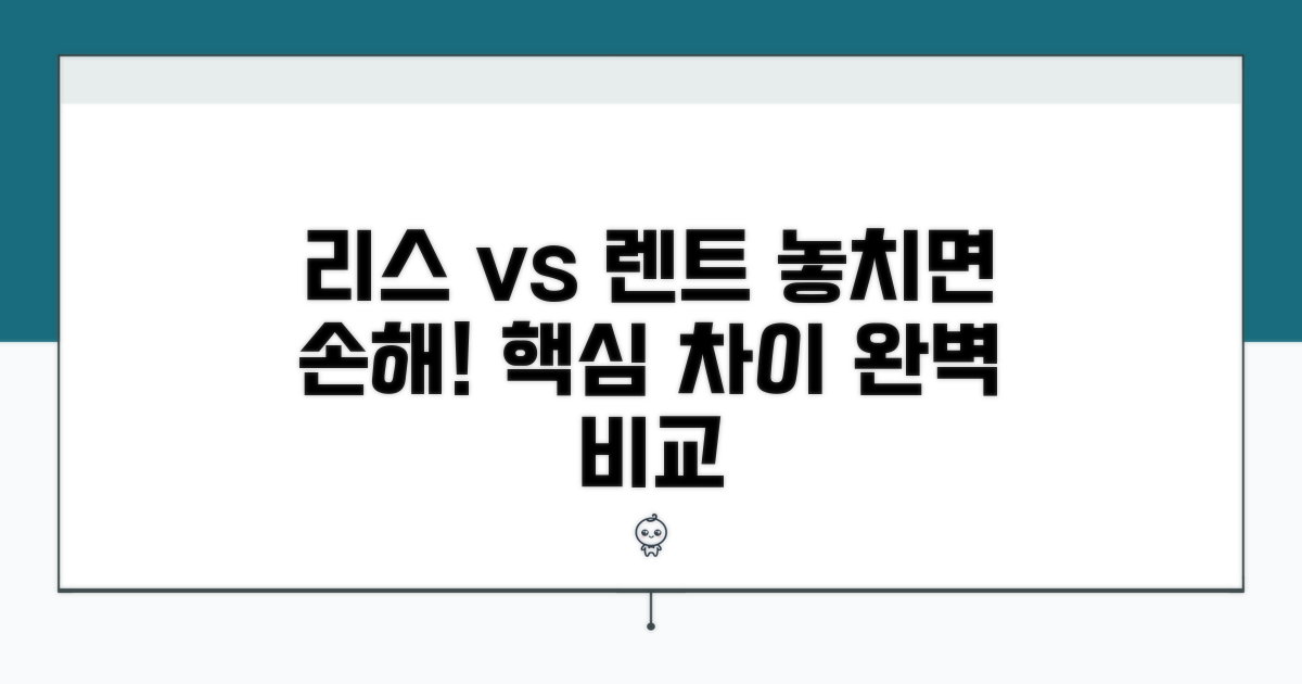 리스 렌탈, 핵심 차이점 비교