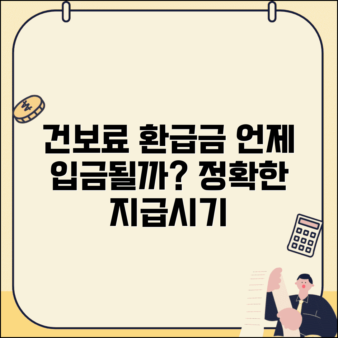 건강보험료 환급금 지급시기 | 언제 내 통장에 들어올까