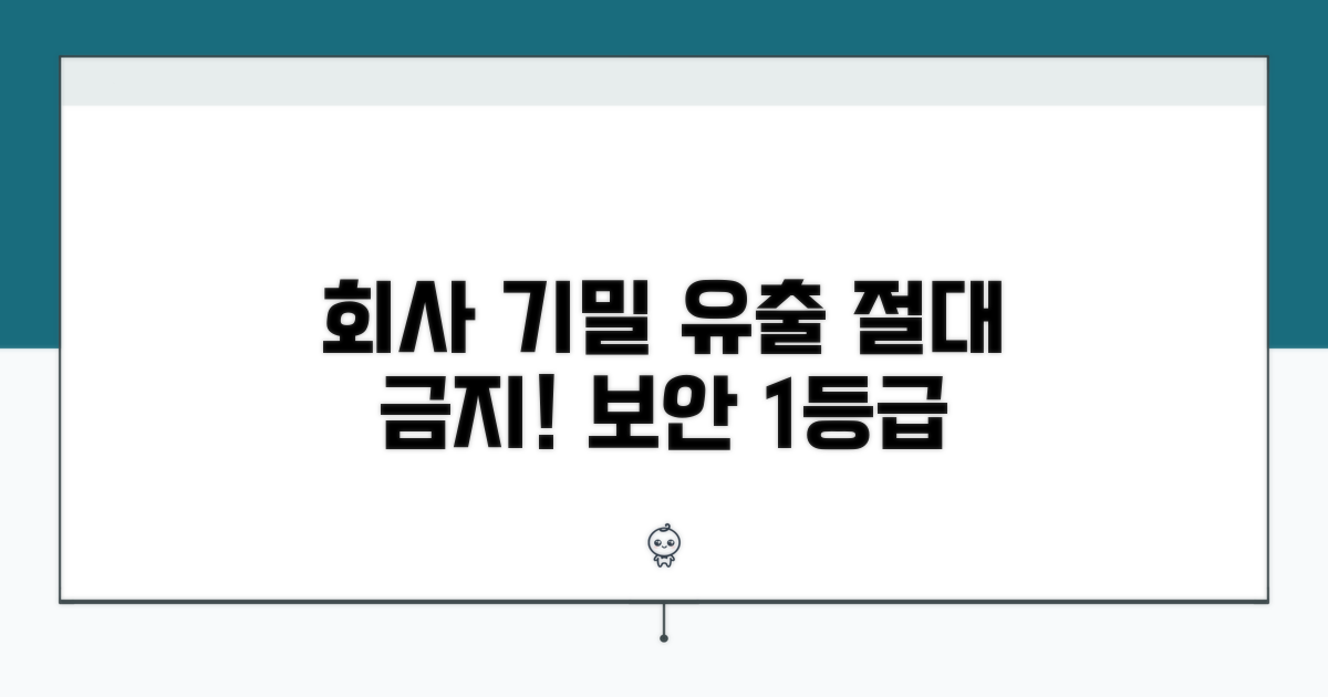회사 기밀 유출, 절대 금지!