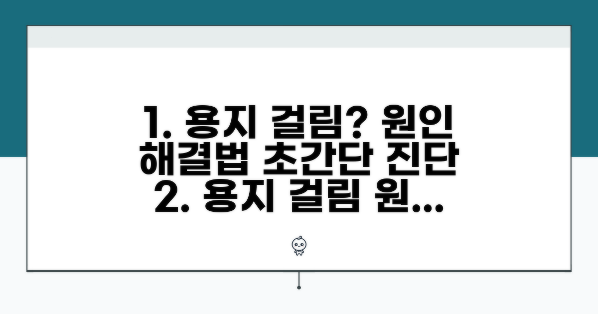 용지 걸림 원인 분석 및 증상 확인