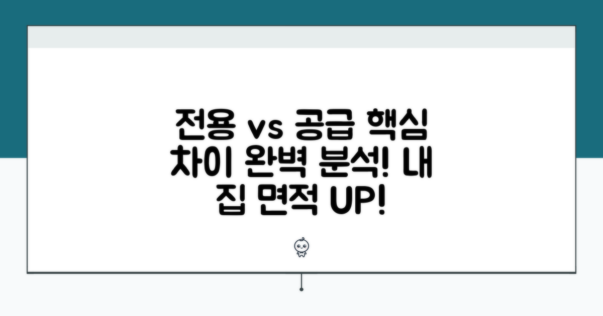 전용면적 vs 공급면적 핵심 비교