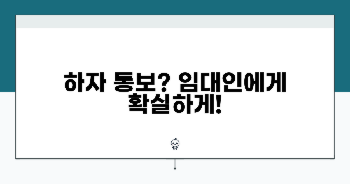 임대인에게 하자 통보하는 법