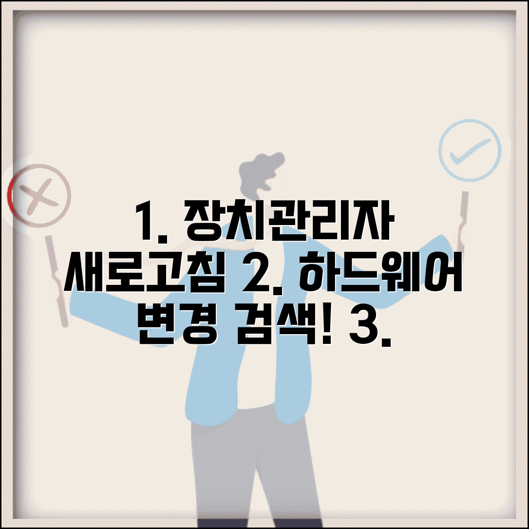 윈도우10 장치관리자 새로고침 | 장치 검색 하드웨어 변경내용