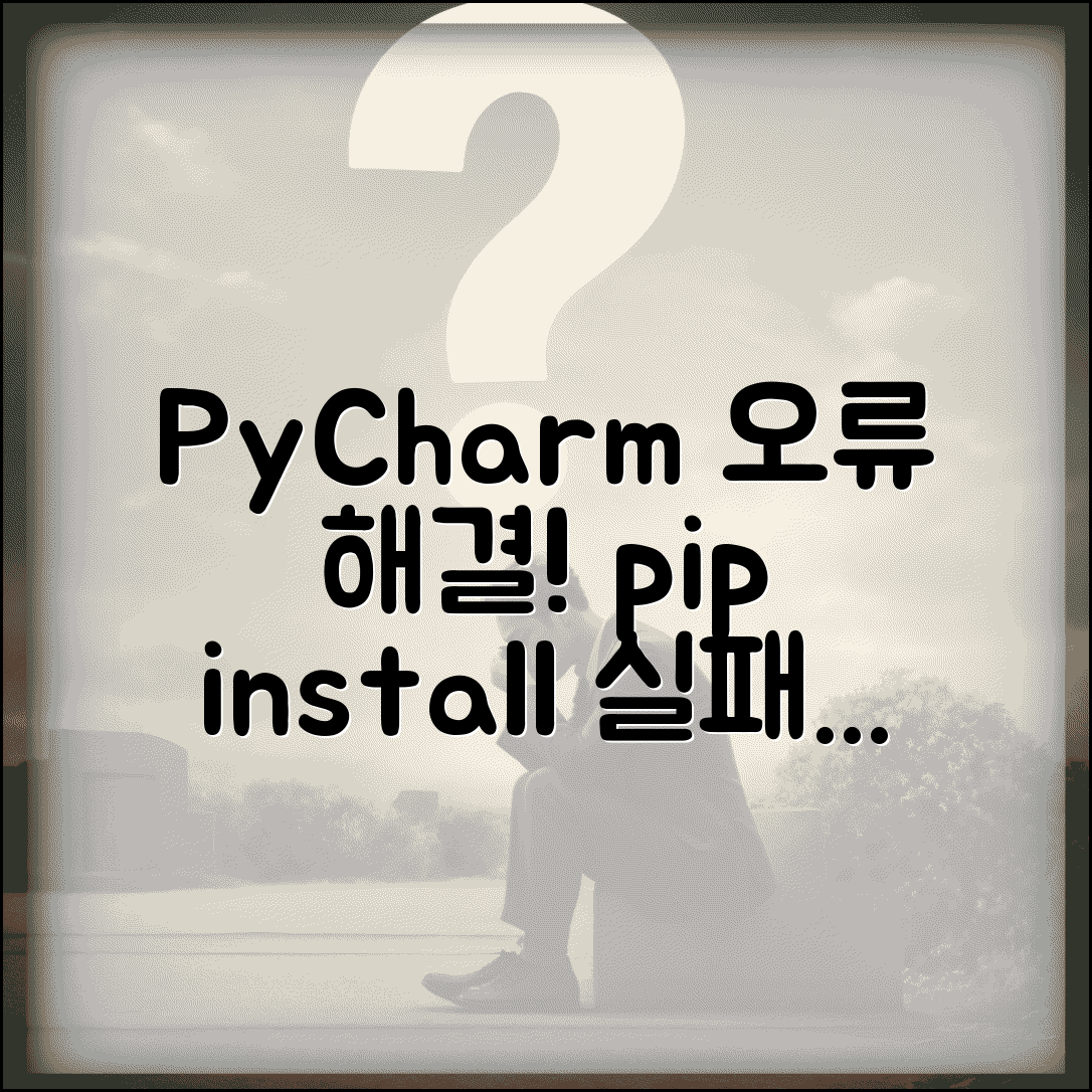 PyCharm 패키지 설치 오류 | 파이참 pip install 실패