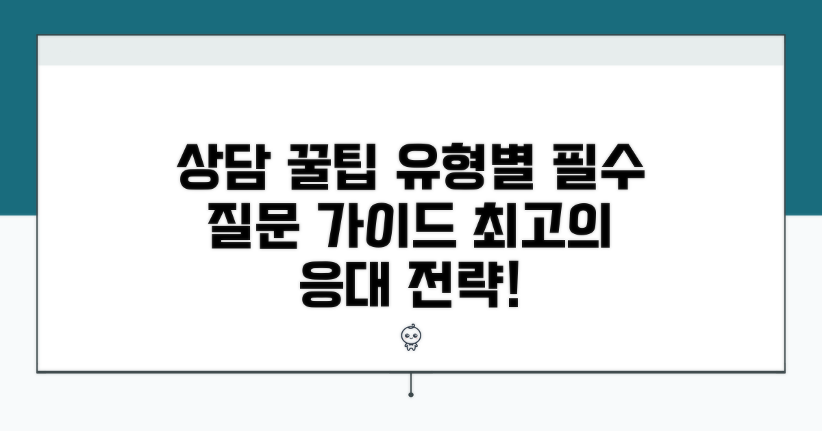 주요 문의 유형별 상담 팁