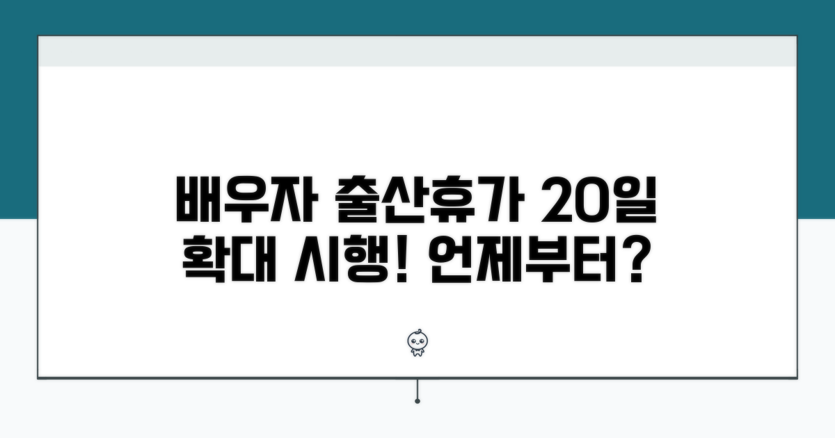 배우자 출산휴가 20일 시행 시점