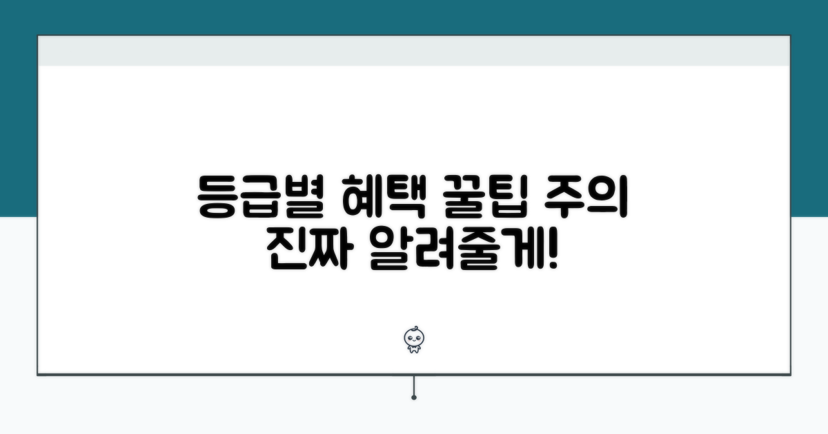 등급별 실제 혜택과 주의사항