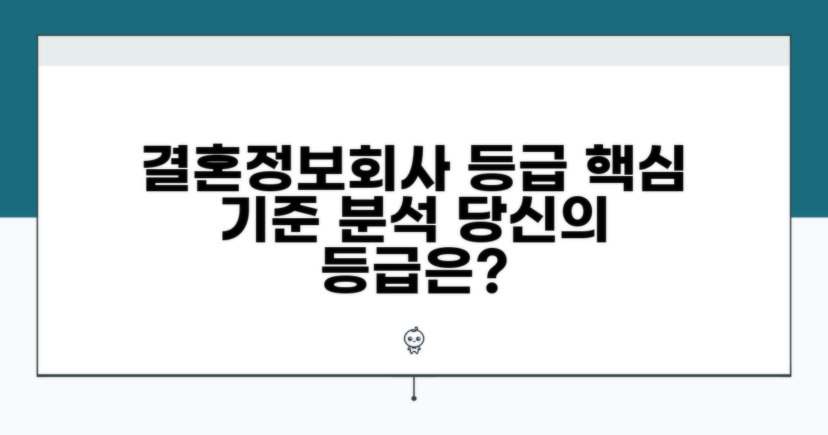 결혼정보회사 등급, 핵심 기준 분석