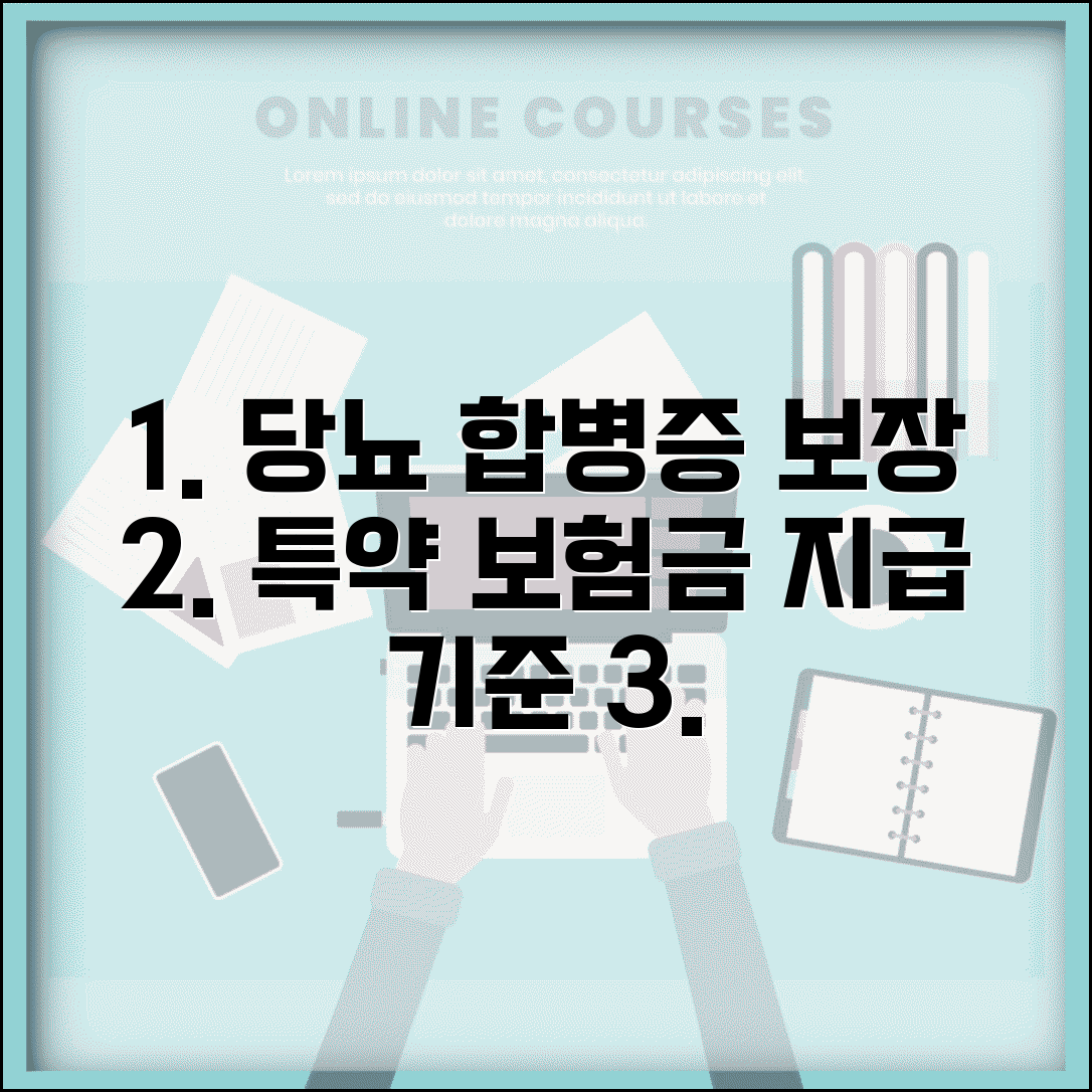당뇨합병증 특약 보험금 지급 기준 | 당뇨망막병증 신증 신경병증 특약