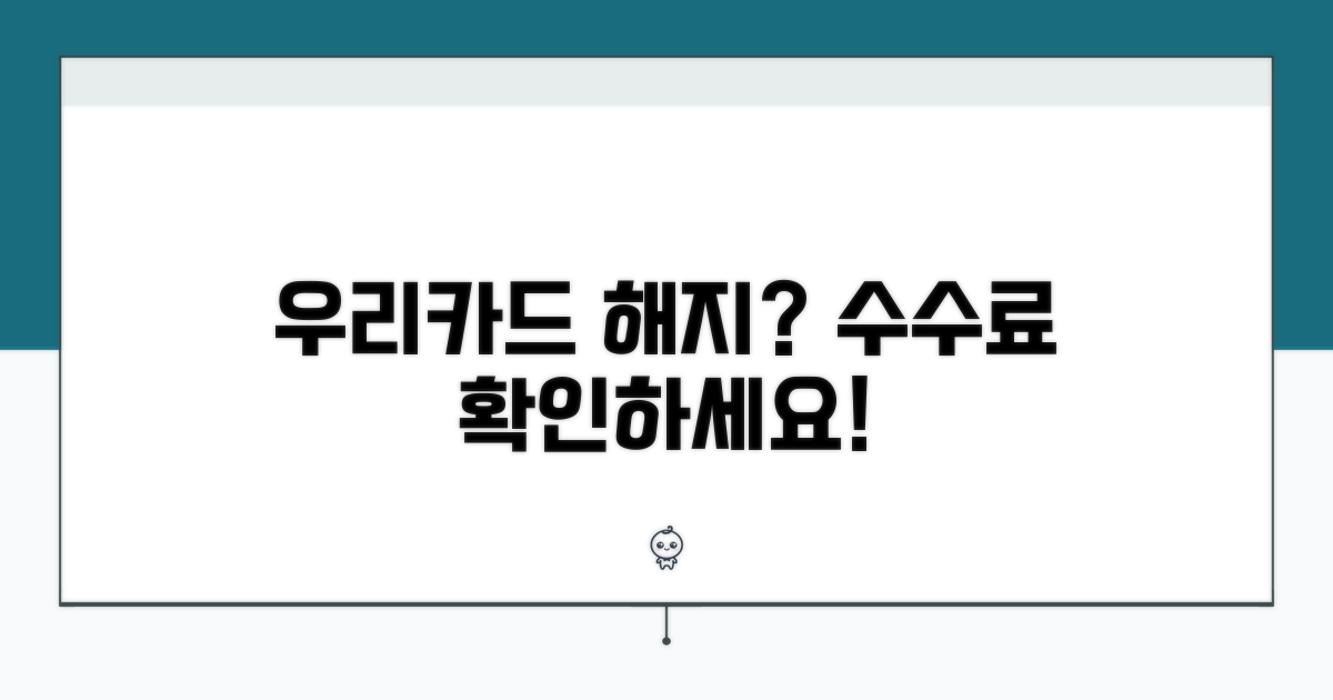 우리카드 해지 수수료 있을까?