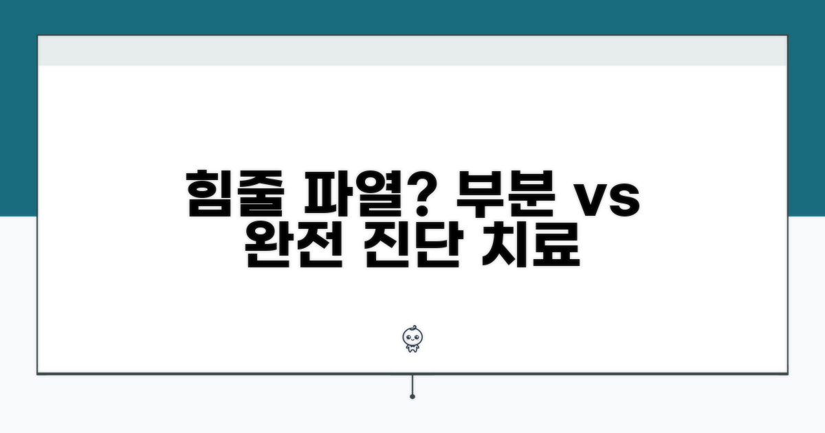 부분 파열 vs 완전 파열, 진단과 치료는?