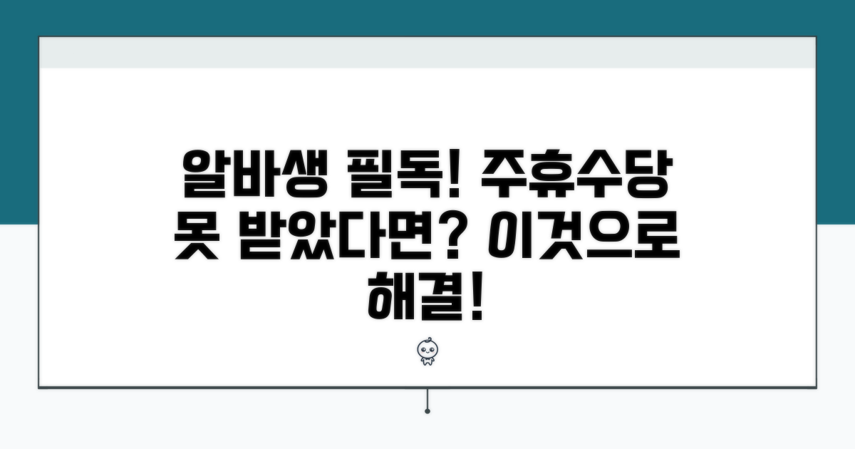 주휴수당 못 받은 알바, 해결책은?