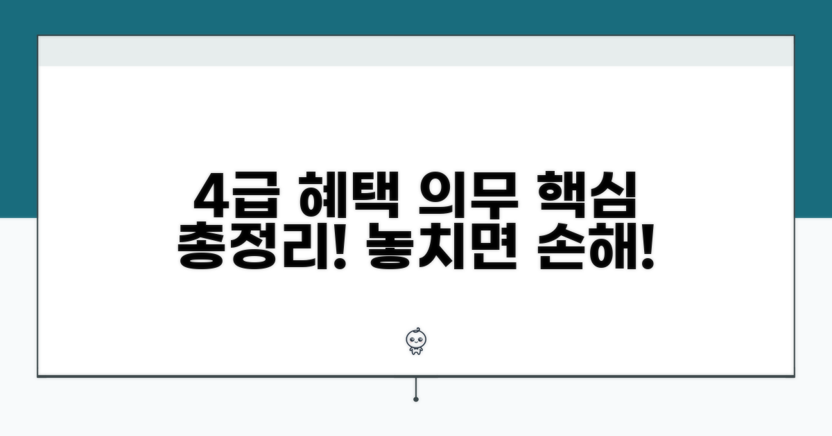 혜택과 의무, 4급 복무 완전 분석