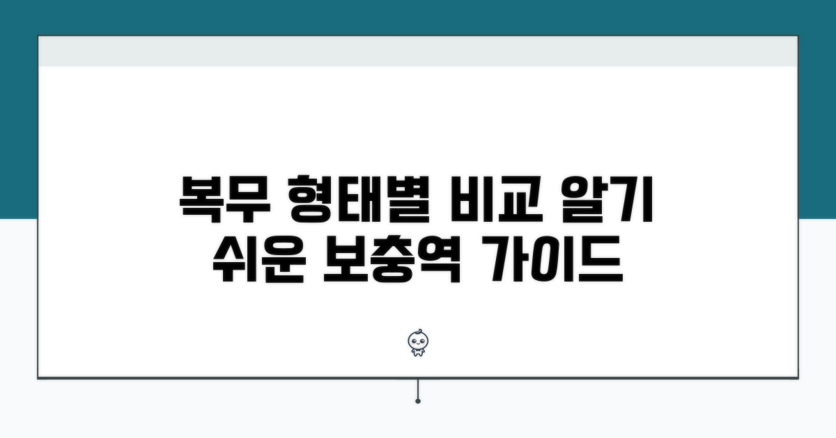 보충역 복무 형태별 특징 비교