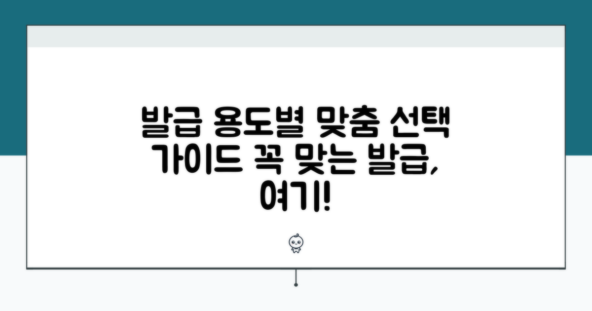 발급 용도별 맞춤 선택 가이드