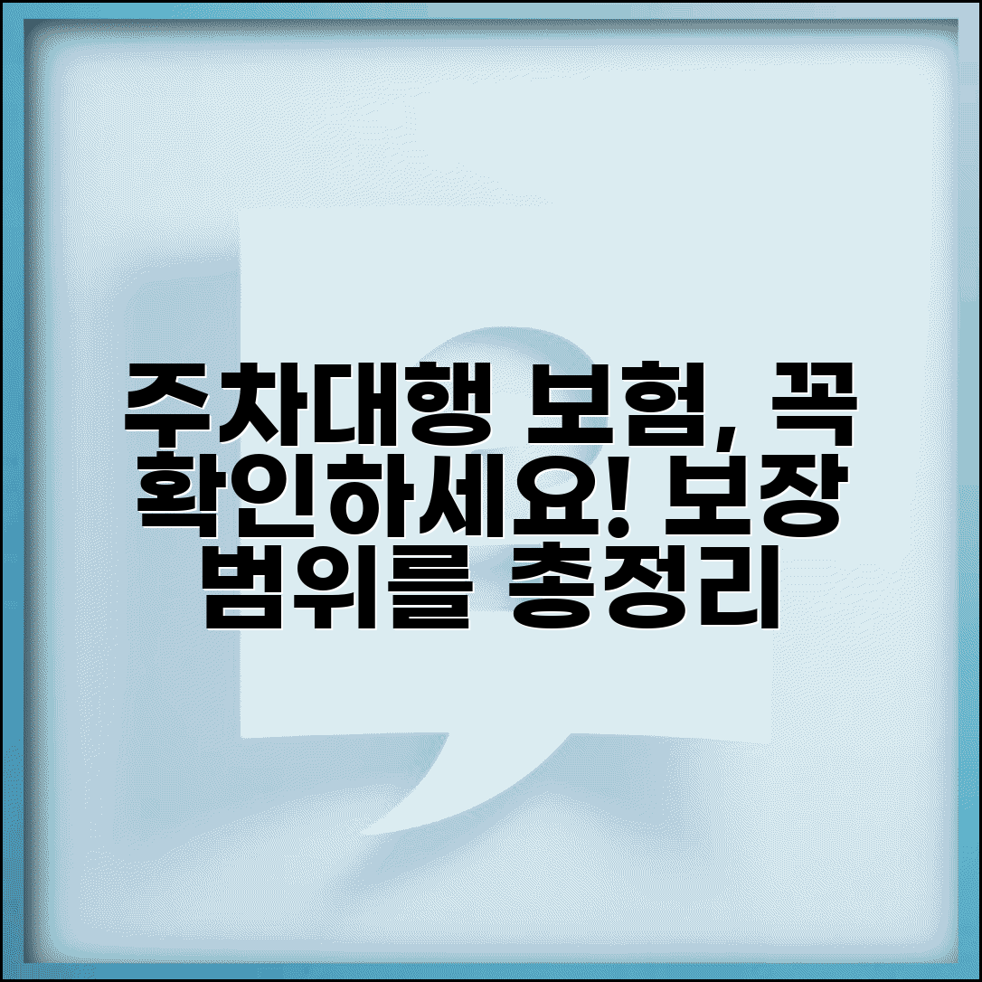 주차대행 보험 가입 확인 방법 | 주차대행 업체 보험 보장 범위 총정리