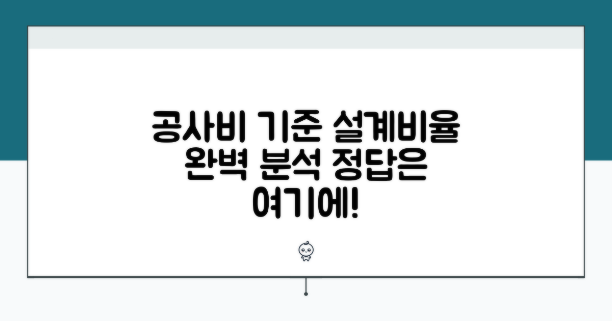 공사비 규모별 설계비율 기준